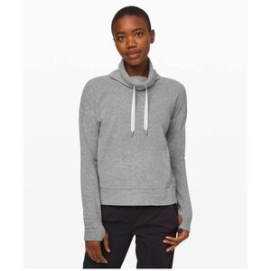 Lululemon Go Forward Pullover Heathered Core Light Grey size 8